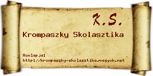Krompaszky Skolasztika névjegykártya